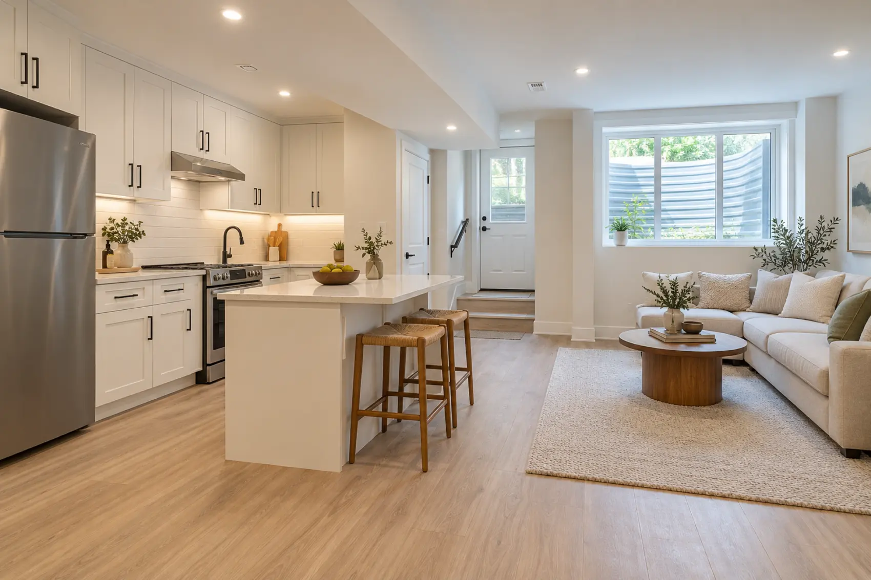 Bright legal basement suite with a kitchenette, egress window and separate entrance