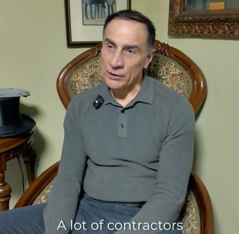 Homeowner talking about his bathroom and basement renovation