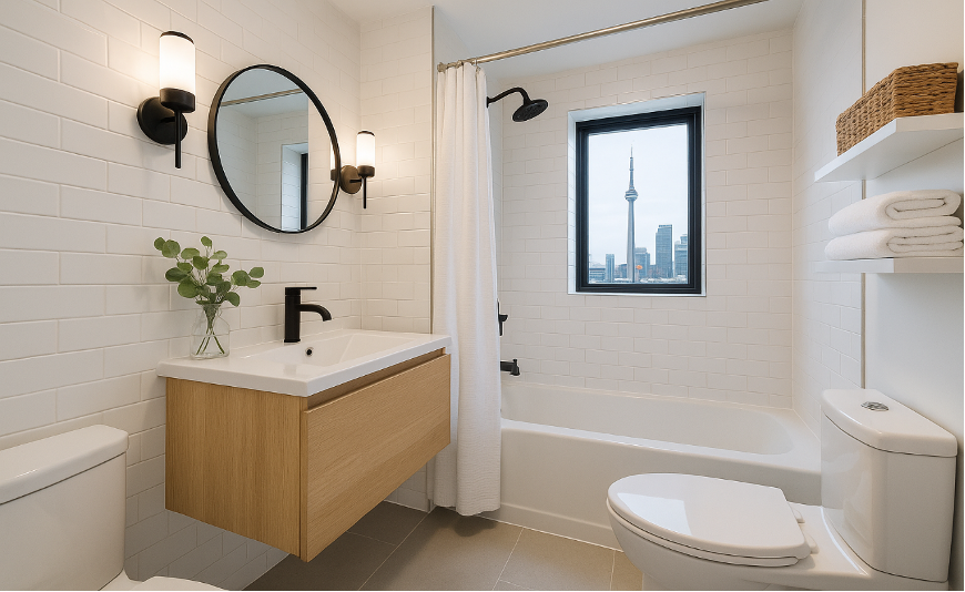small condo bathroom renovation in Toronto
